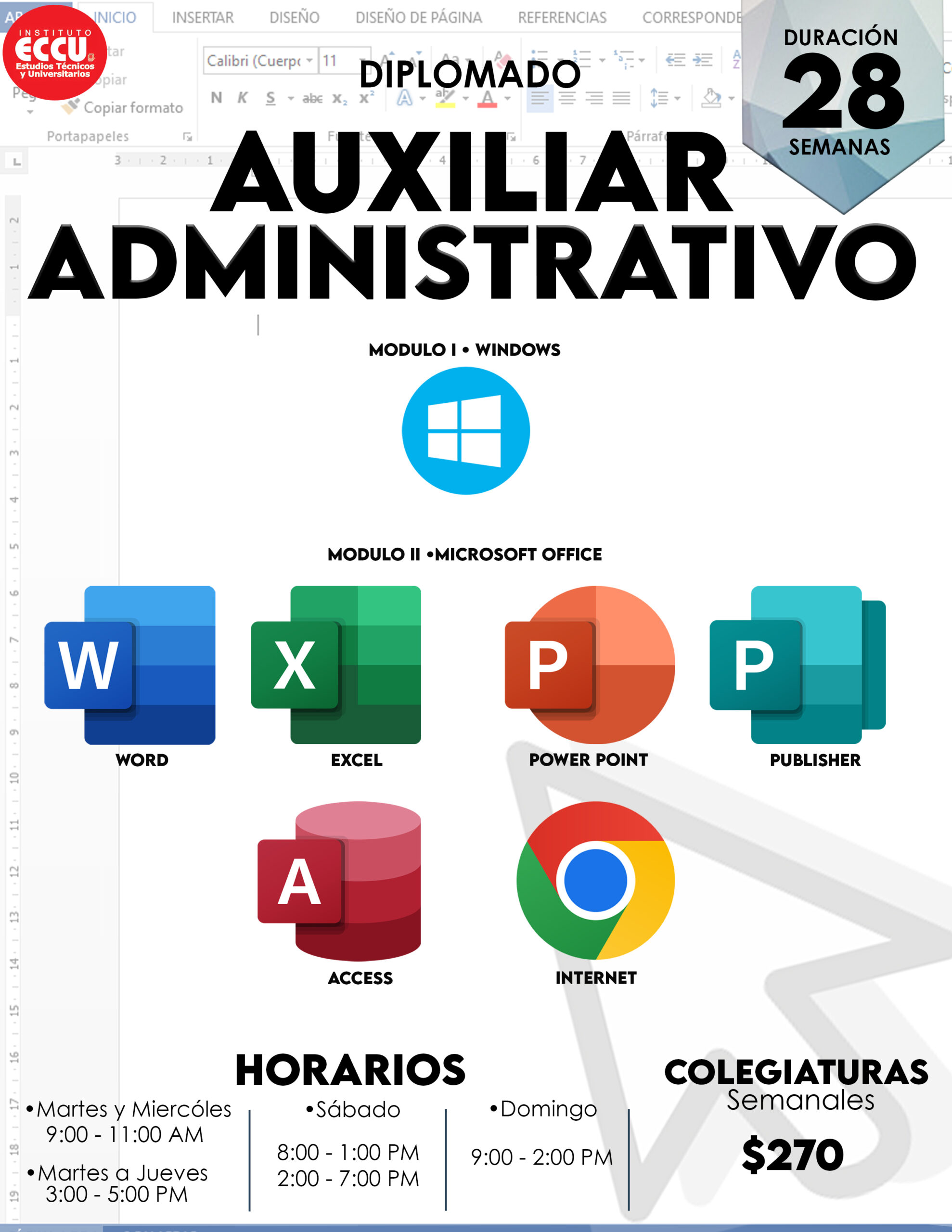 Información original del curso de Auxiliar administrativo