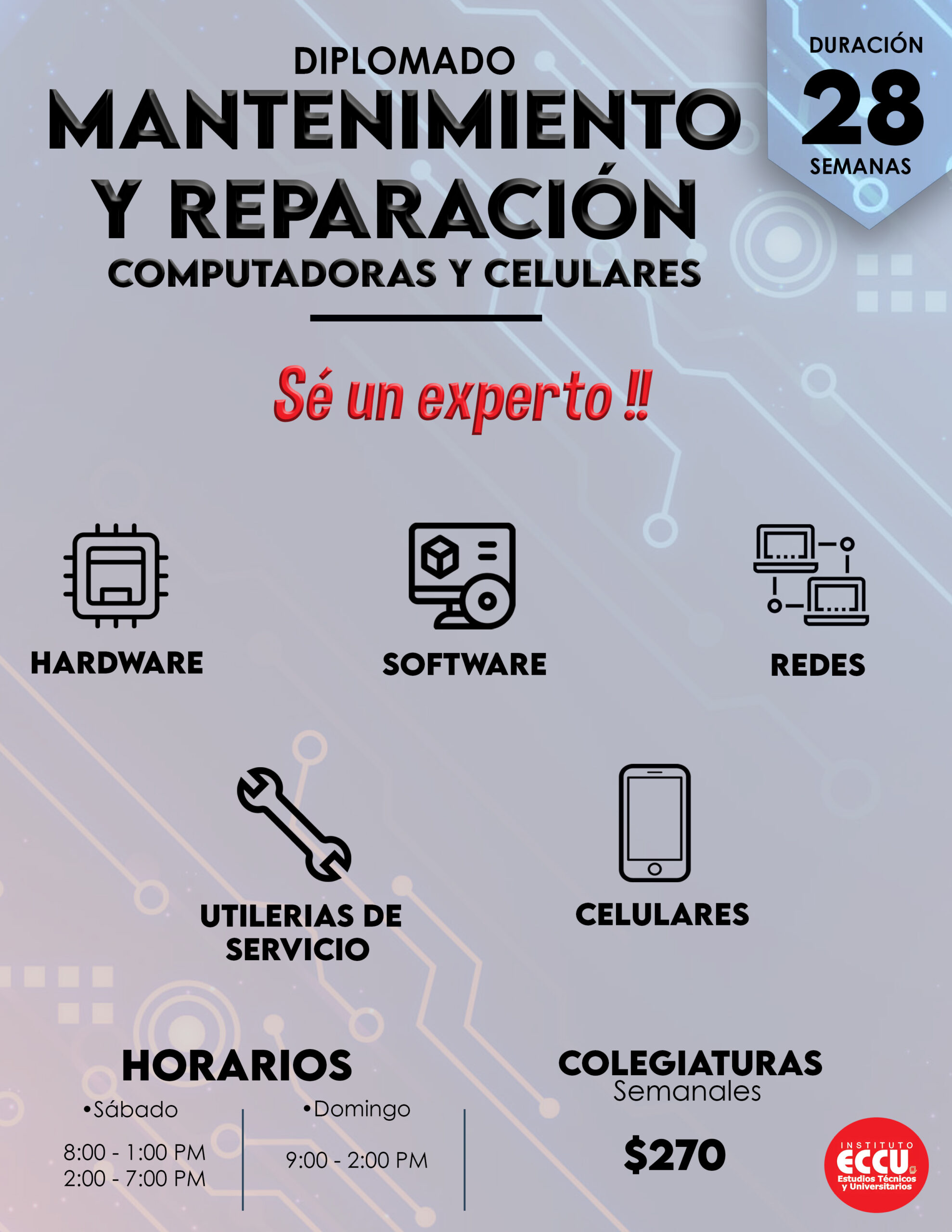 Información original del curso de Mantenimiento de PCs y celulares